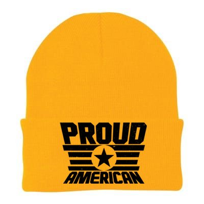 Distressed Proud American USA Patriot Knit Cap Winter Beanie