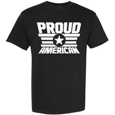 Distressed Proud American USA Patriot Garment-Dyed Heavyweight T-Shirt