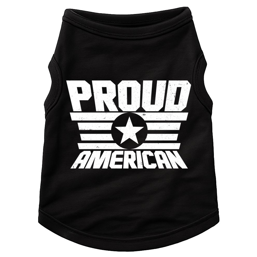 Distressed Proud American USA Patriot Doggie Tank