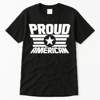 Distressed Proud American USA Patriot Tall T-Shirt