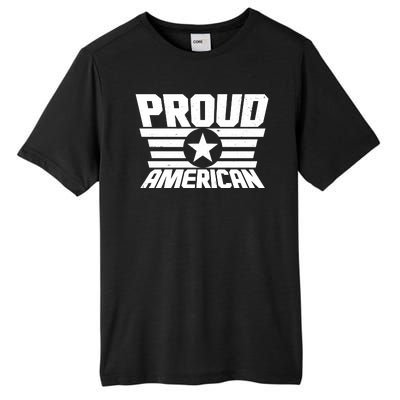 Distressed Proud American USA Patriot Tall Fusion ChromaSoft Performance T-Shirt