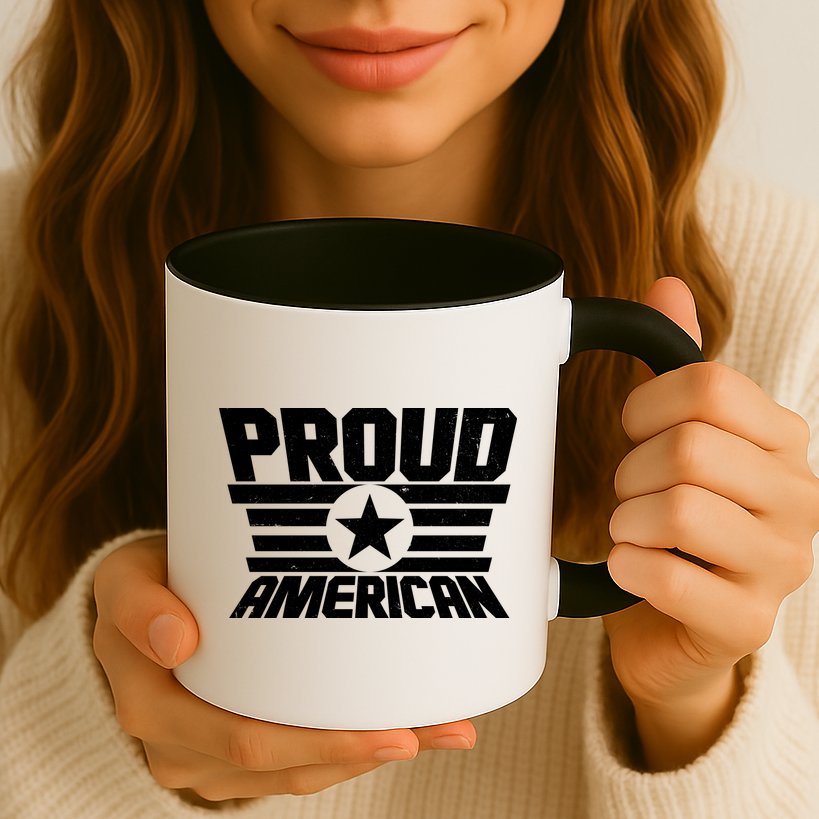 Distressed Proud American USA Patriot Mug