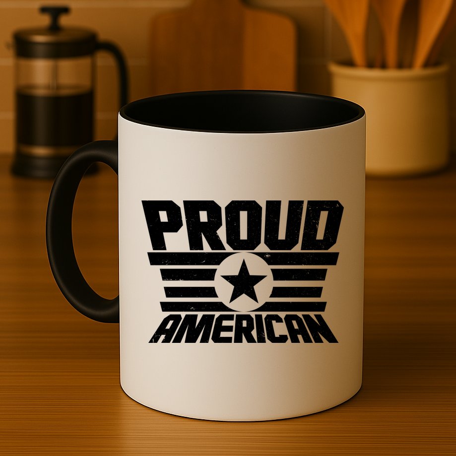 Distressed Proud American USA Patriot Mug
