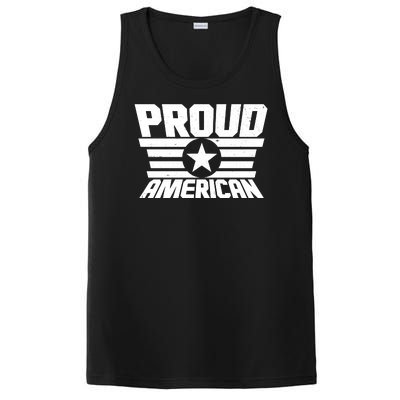 Distressed Proud American USA Patriot PosiCharge Competitor Tank