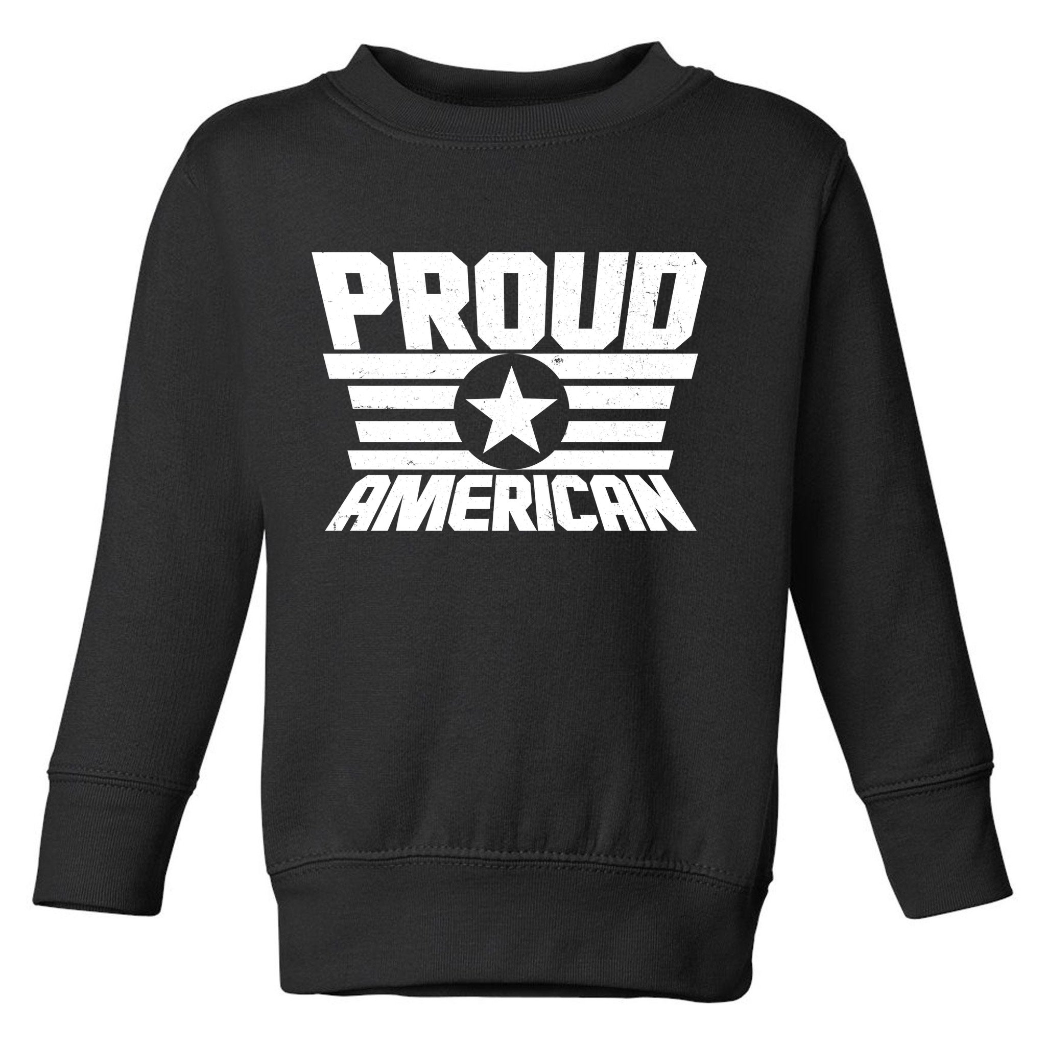 Distressed Proud American USA Patriot Toddler Sweatshirt
