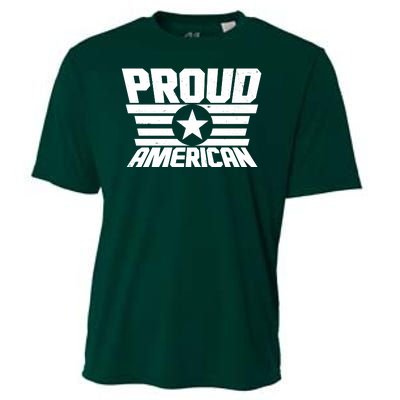 Distressed Proud American USA Patriot Cooling Performance Crew T-Shirt