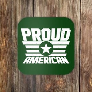 Distressed Proud American USA Patriot Coaster