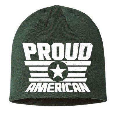 Distressed Proud American USA Patriot Sustainable Beanie