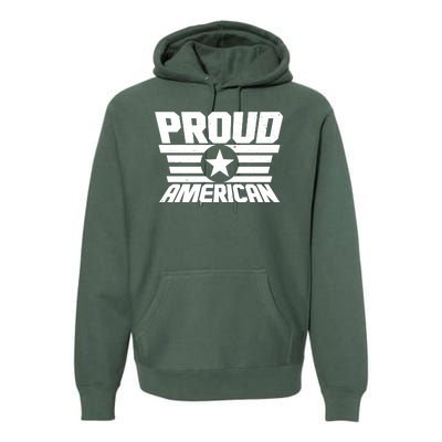 Distressed Proud American USA Patriot Premium Hoodie