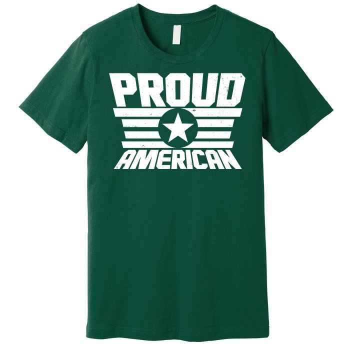 Distressed Proud American USA Patriot Premium T-Shirt