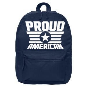 Distressed Proud American USA Patriot 16 in Basic Backpack