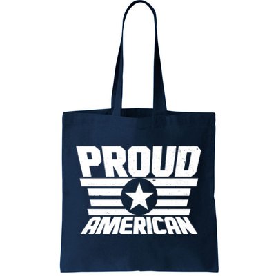 Distressed Proud American USA Patriot Tote Bag