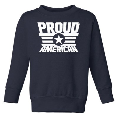 Distressed Proud American USA Patriot Toddler Sweatshirt