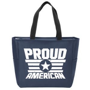 Distressed Proud American USA Patriot Zip Tote Bag