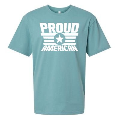 Distressed Proud American USA Patriot Sueded Cloud Jersey T-Shirt