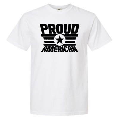 Distressed Proud American USA Patriot Garment-Dyed Heavyweight T-Shirt