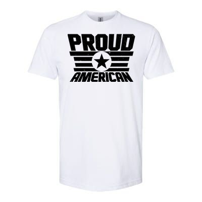 Distressed Proud American USA Patriot Softstyle CVC T-Shirt