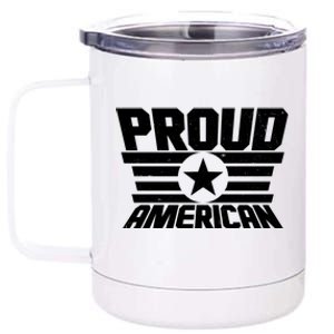 Distressed Proud American USA Patriot 12 oz Stainless Steel Tumbler Cup