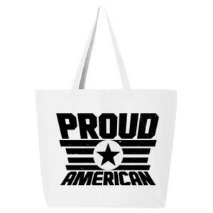 Distressed Proud American USA Patriot 25L Jumbo Tote