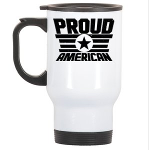 Distressed Proud American USA Patriot Stainless Steel Travel Mug