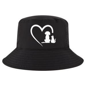 Dog Puppy And Baby Cat Heart Animal Dog & Cat Heart Cool Comfort Performance Bucket Hat