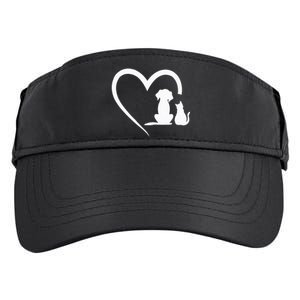 Dog Puppy And Baby Cat Heart Animal Dog & Cat Heart Adult Drive Performance Visor