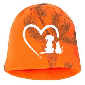 Dog Puppy And Baby Cat Heart Animal Dog & Cat Heart Kati - Camo Knit Beanie