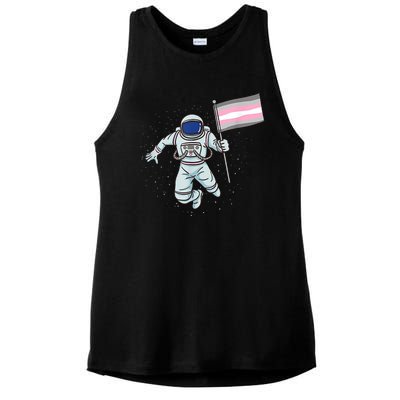 Demigirl Pride Astronaut Flag Ladies PosiCharge Tri-Blend Wicking Tank