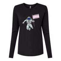 Demigirl Pride Astronaut Flag Womens Cotton Relaxed Long Sleeve T-Shirt