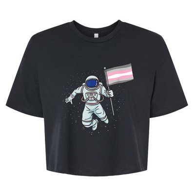 Demigirl Pride Astronaut Flag Bella+Canvas Jersey Crop Tee