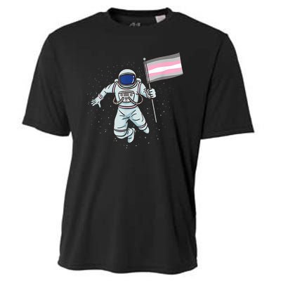 Demigirl Pride Astronaut Flag Cooling Performance Crew T-Shirt