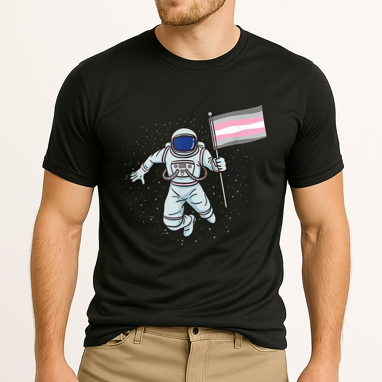 Demigirl Pride Astronaut Flag Performance Shirt
