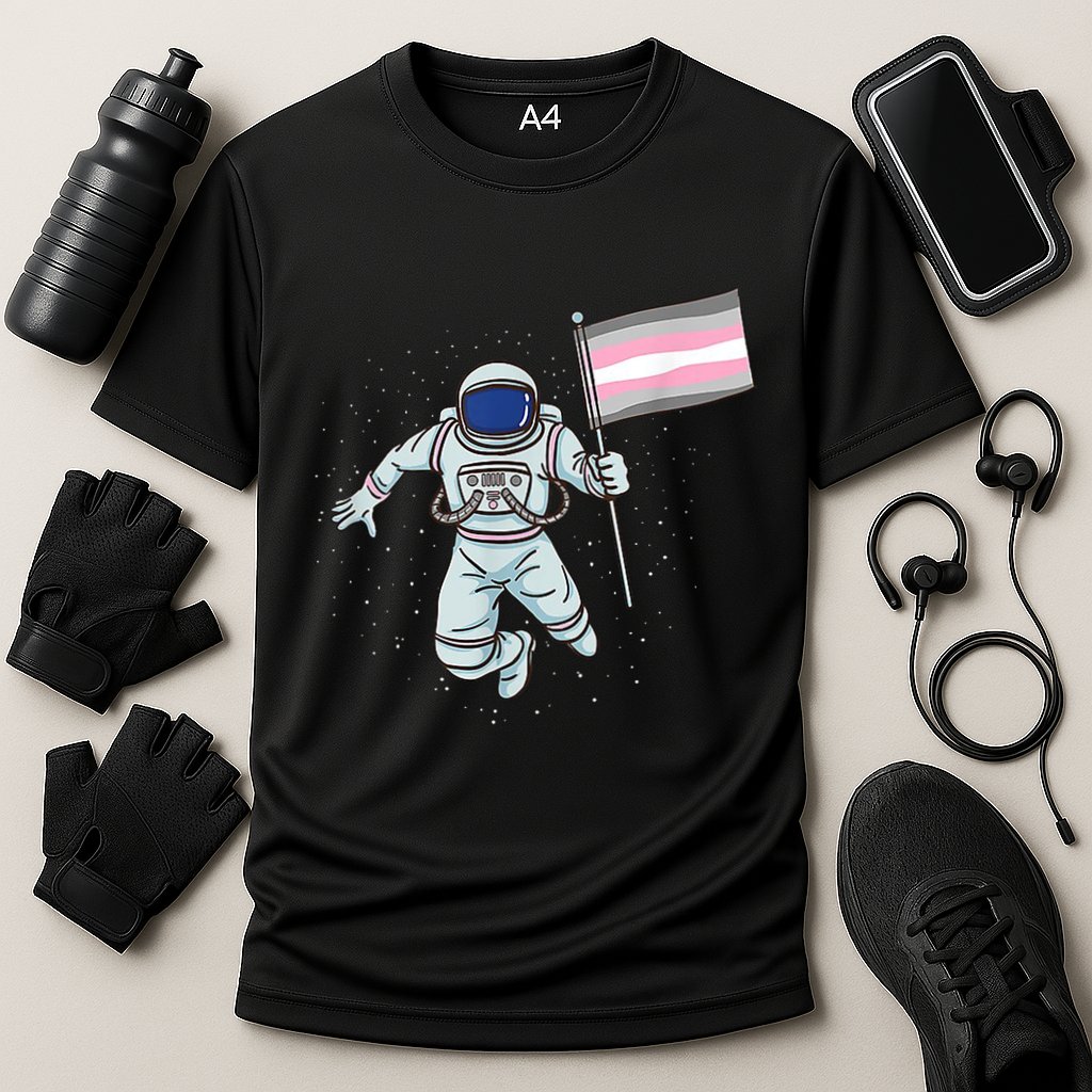 Demigirl Pride Astronaut Flag Performance Shirt
