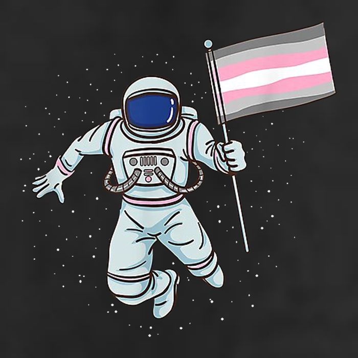 Demigirl Pride Astronaut Flag Adult Drive Performance Visor