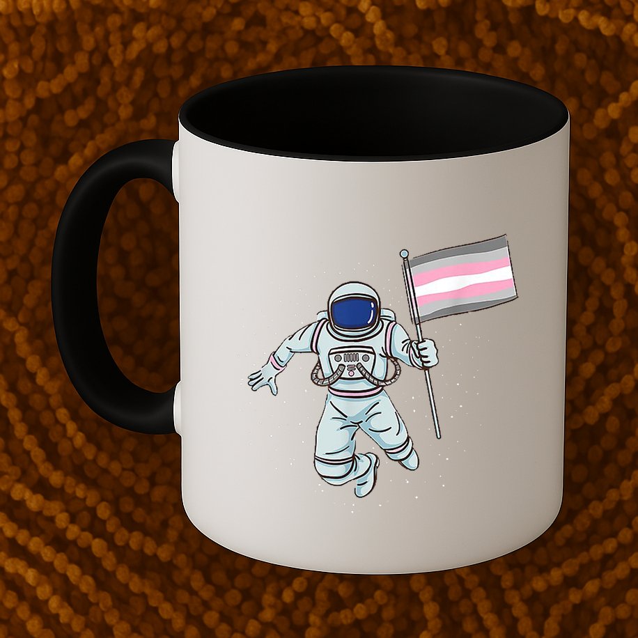 Demigirl Pride Astronaut Flag Mug