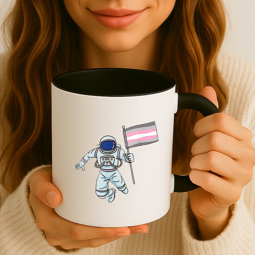 Demigirl Pride Astronaut Flag Mug