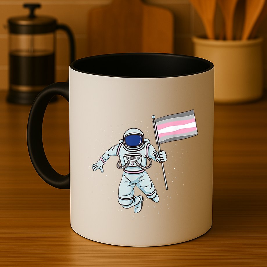 Demigirl Pride Astronaut Flag Mug