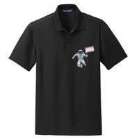 Demigirl Pride Astronaut Flag Dry Zone Grid Polo