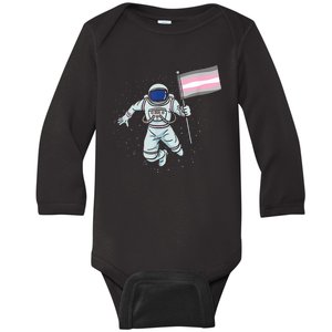 Demigirl Pride Astronaut Flag Baby Long Sleeve Bodysuit