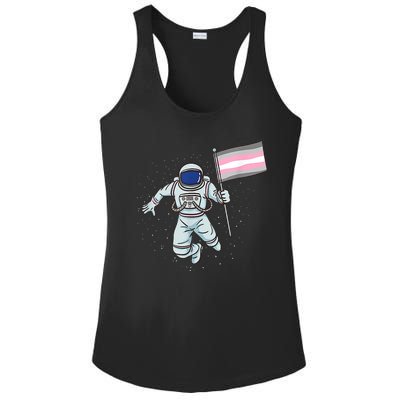 Demigirl Pride Astronaut Flag Ladies PosiCharge Competitor Racerback Tank