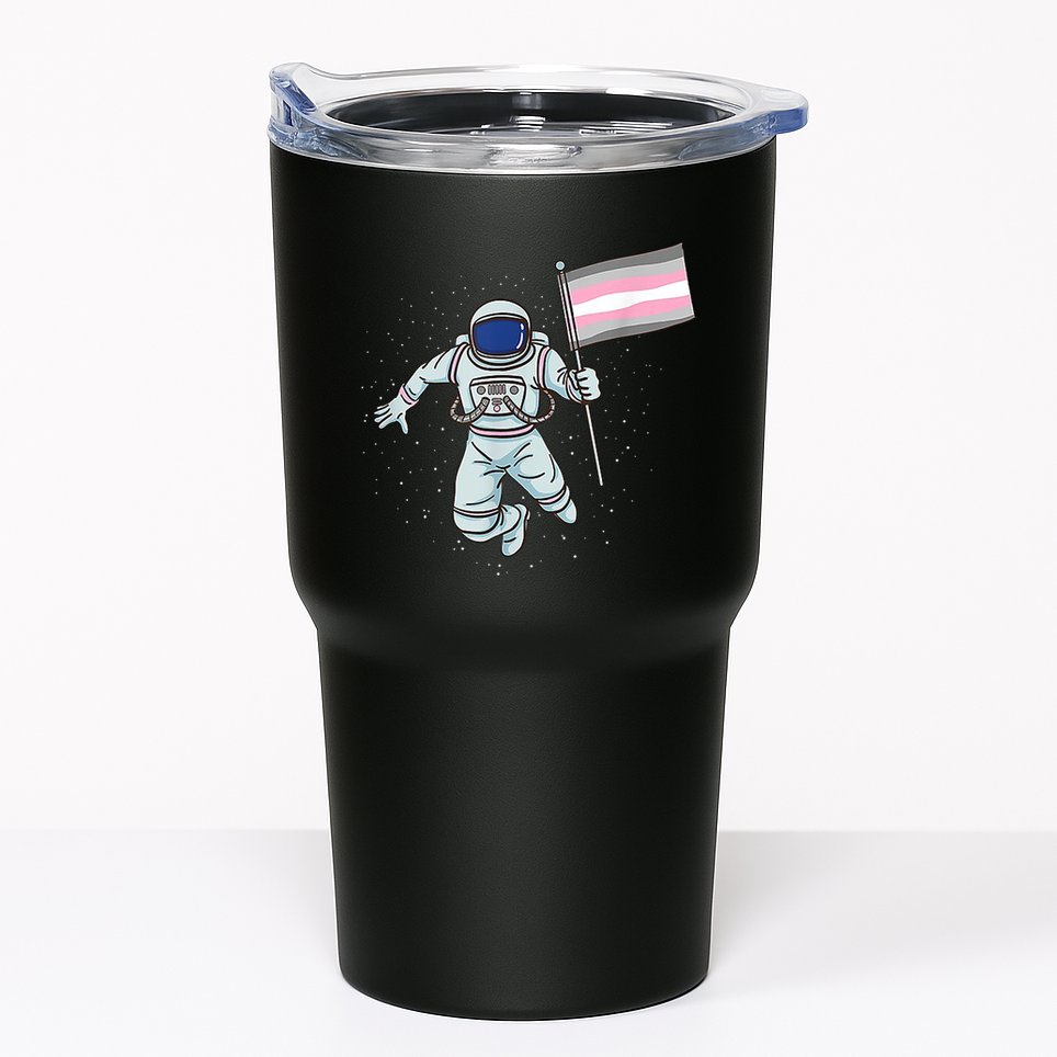 Demigirl Pride Astronaut Flag Tumbler