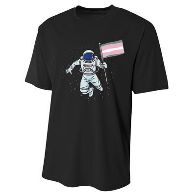 Demigirl Pride Astronaut Flag Performance Sprint T-Shirt