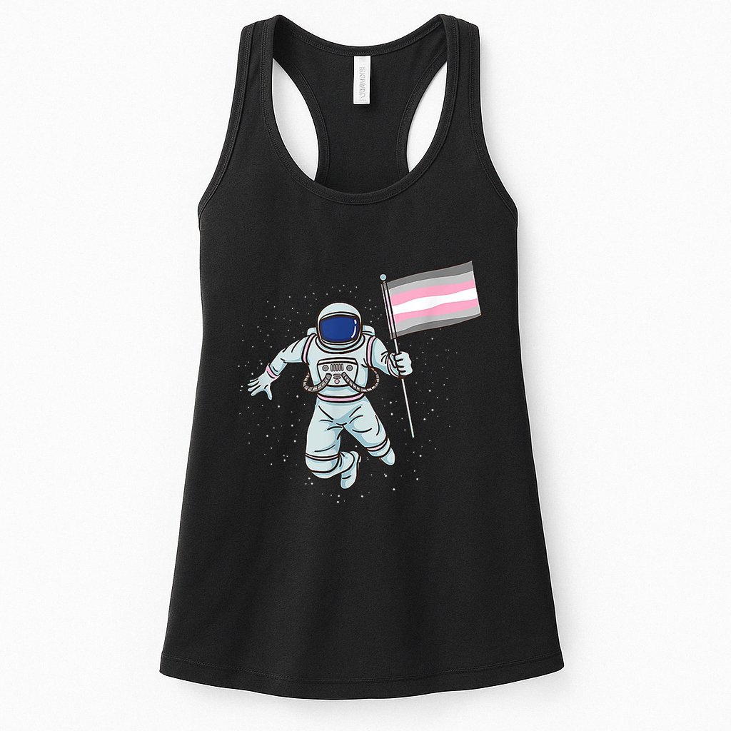 Demigirl Pride Astronaut Flag Womens Tank Top