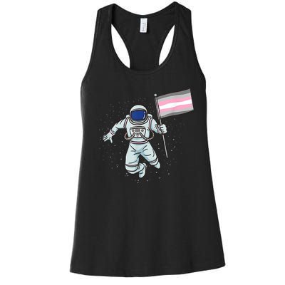 Demigirl Pride Astronaut Flag Women's Racerback Tank