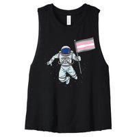 Demigirl Pride Astronaut Flag Women's Racerback Cropped Tank