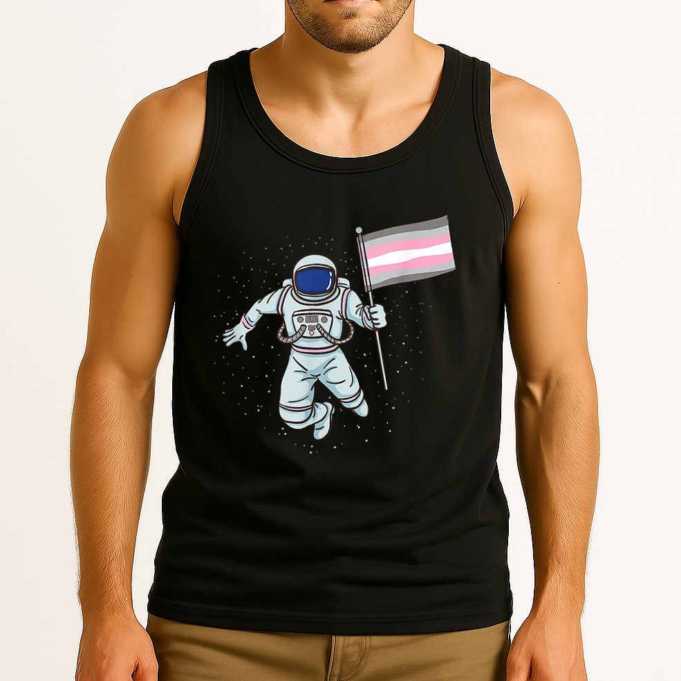 Demigirl Pride Astronaut Flag Tank Top