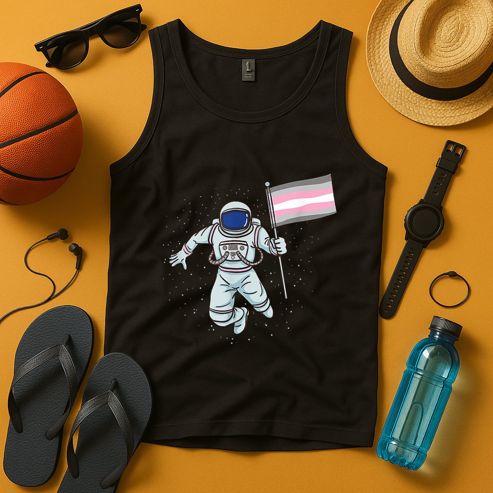 Demigirl Pride Astronaut Flag Tank Top