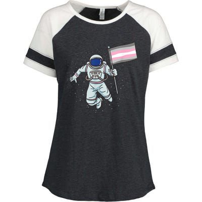 Demigirl Pride Astronaut Flag Enza Ladies Jersey Colorblock Tee