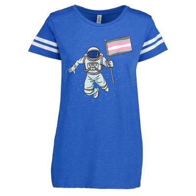 Demigirl Pride Astronaut Flag Enza Ladies Jersey Football T-Shirt