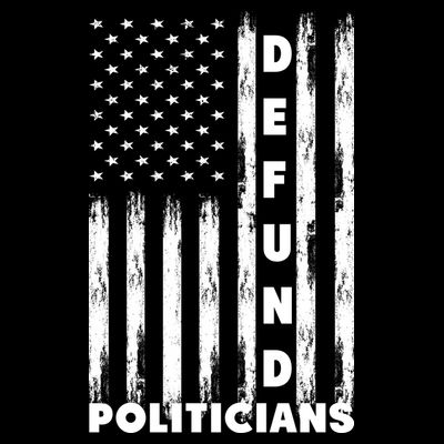 Defund Politicians America Flag Anti Government T-Shirt